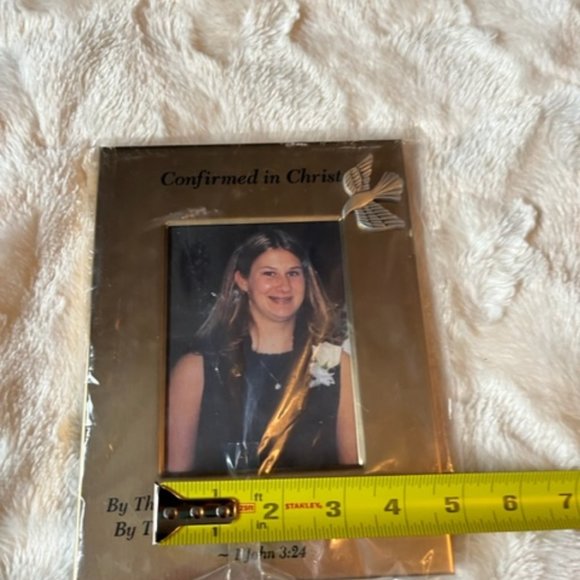 Gold tone coloured Confirmed in Christ Picture Frame NIP - Picture 9 of 9